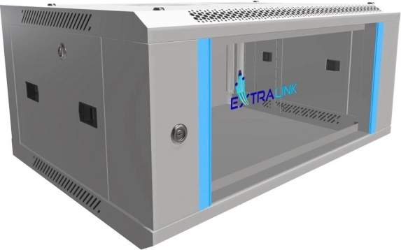 Viseča rack omarica 4U 600x450 s steklenimi vrati