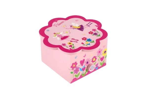 Omarica za nakit Princess les glasbena cvet predal 14,5x8x14,5cm