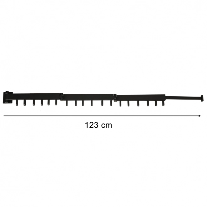 Stenski zložljivi sušilnik za perilo črn 123 cm