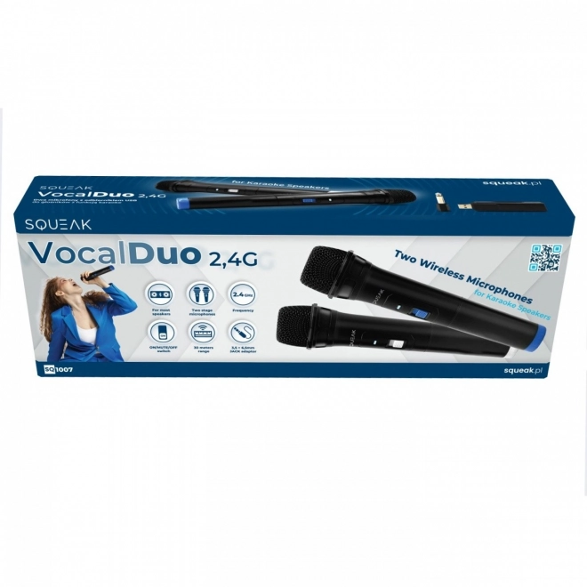 Set mikrofonov za karaoke VocalDuo s 30m dosegom