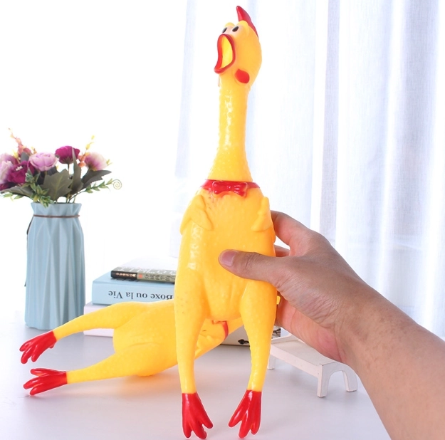 Piskajoča igrača za pse - piščanec, 16 cm