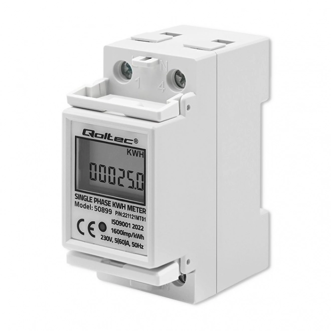 Enofazni elektronski števec električne energije | DIN letev | 230V | LCD | 2P