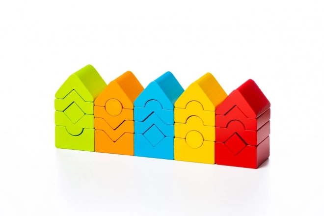 CUBIKA 15016 Komplet 5 stolpov LD-13 - lesena sestavljanka 25 delov