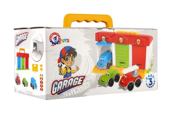 Garaža z avtomobilčki in dodatki Technok Toys