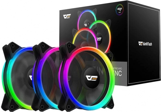 Komplet ARGB računalniških ventilatorjev Darkflash DR12 Pro 3v1