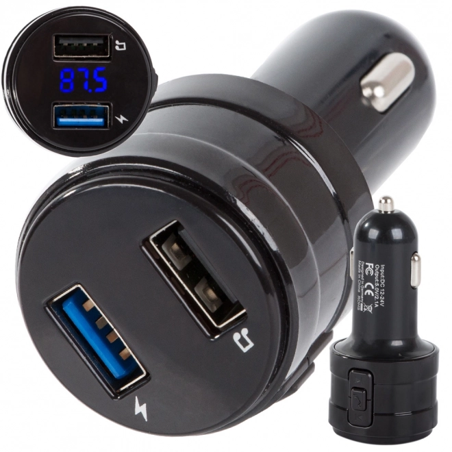 Večfunkcijski FM oddajnik za avto z Bluetooth