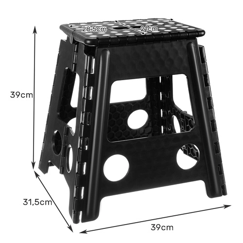 Zložljiv stol črno-bel 39 cm