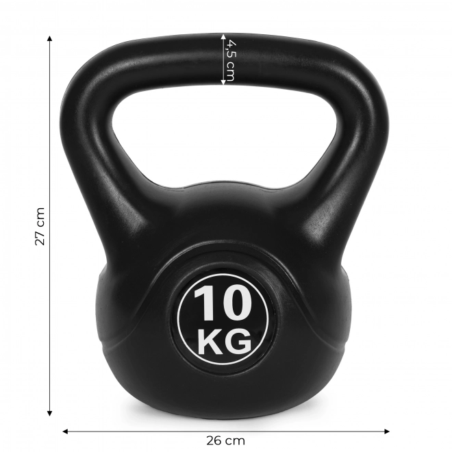 Kettlebell za vadbo črna - 10kg
