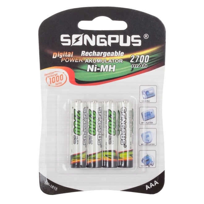 Polnilne baterije AAA R3 do 2700mAh 4 kosi