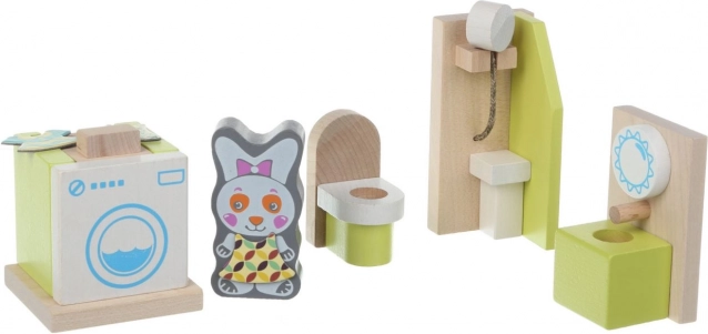 Kopalniško leseno pohištvo za punčke Cubika