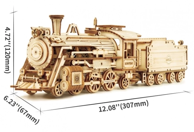 Lokomotiva - Parni Express - 3D lesena sestavljanka