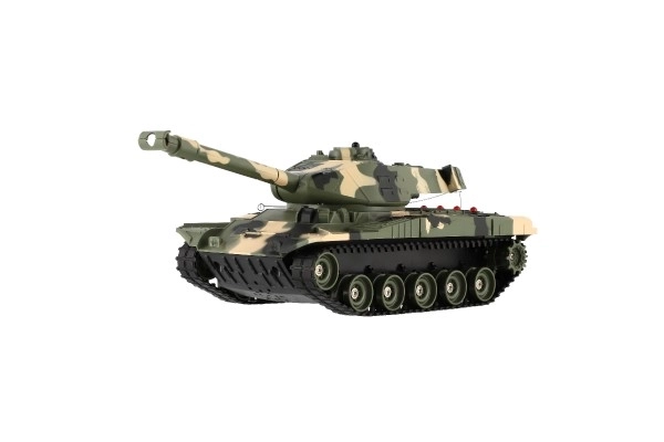 Tank RC plast 27cm 27MHz na baterije + polnilni paket z zvokom v škatli 37x17x19cm