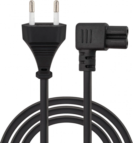 Savio CL-186 napajalni kabel 2-pin C7 kotni 5 m
