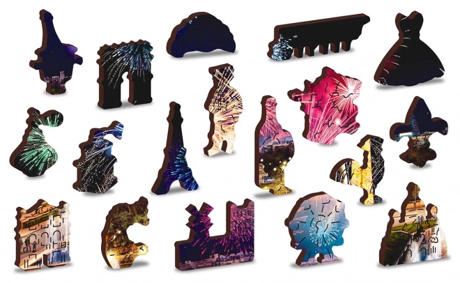 Leseno puzzle Nočna Pariz
