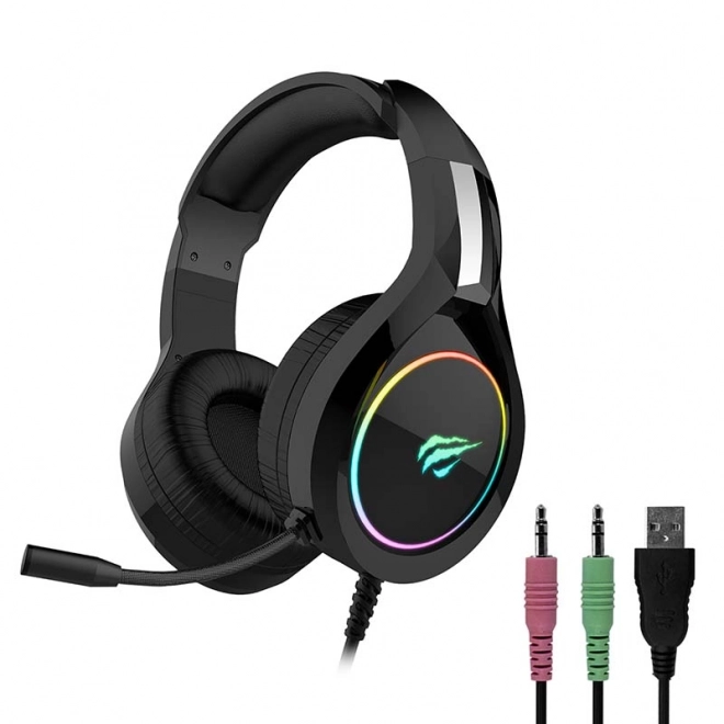 Gaming slušalke Havit GAMENOTE H2232D RGB USB 3,5 mm
