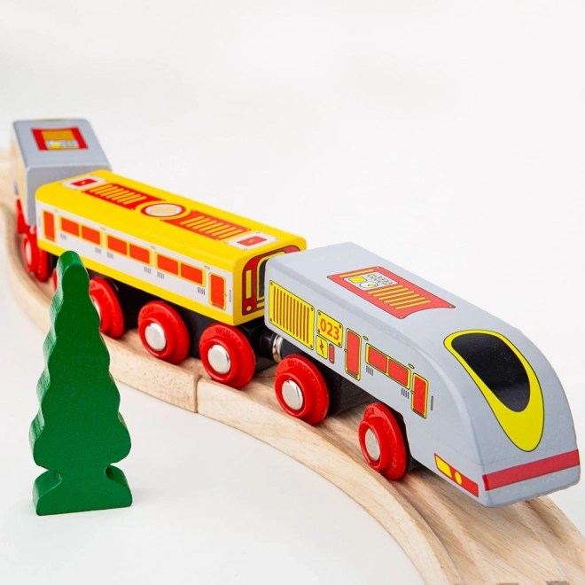 Bigjigs Rail Hitri vlak Eurostar + 3 tirnice