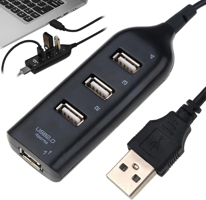 USB razdelilnik 4 vrata USB 2.0