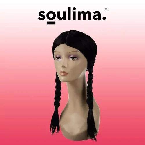 Dolga ženska lasulja z dvema kitama