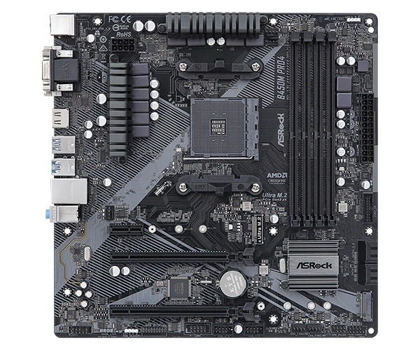 ASRock B450M Pro4 R2.0 AM4 uATX osnovna plošča