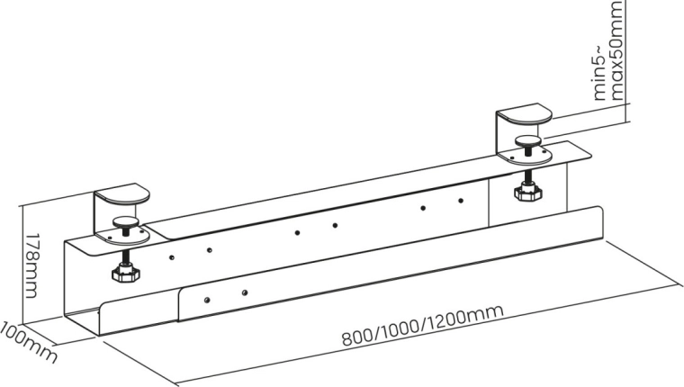 Nastavljiva dolžina 800/1000/1200 mm