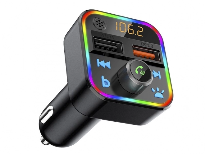 FM oddajnik Bluetooth 5.1+Qc3.0 RBG
