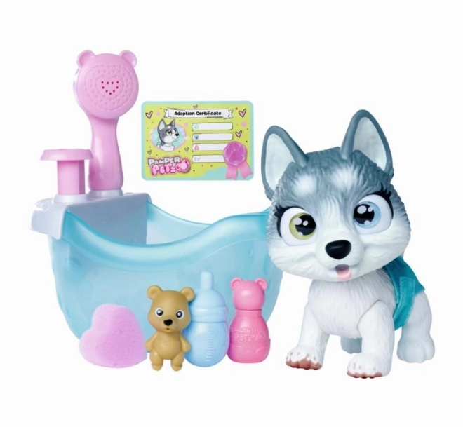 Kužek Husky Pamper Petz v kadi