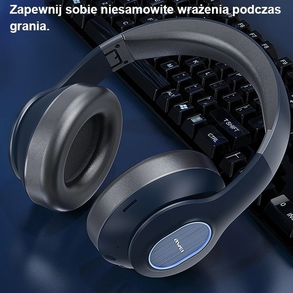 Brezžične slušalke Awei Bluetooth – črna