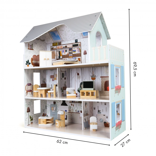 Hiša za lutke s pohištvom Residence Emma ECOTOYS