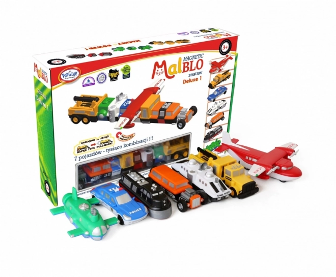 Malblo Magnetna vozila deluxe 1 komplet