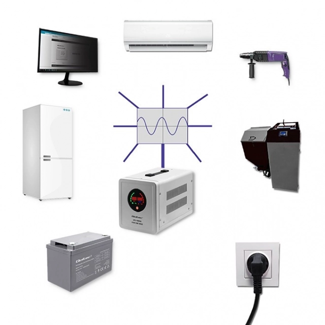 Qoltec Pure Sine Wave UPS 1000VA rezervno napajanje
