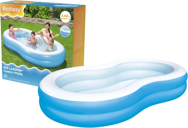 Napenjalni družinski bazen BESTWAY 262 × 157 × 46 cm