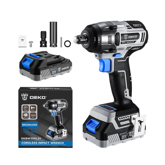 Brezžični udarni ključ Deko Tools DKBW20XL01-S3 20V