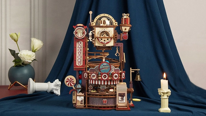 RoboTime 3D sestavljanka s krogličnim dirkalnikom Tovarna čokolade