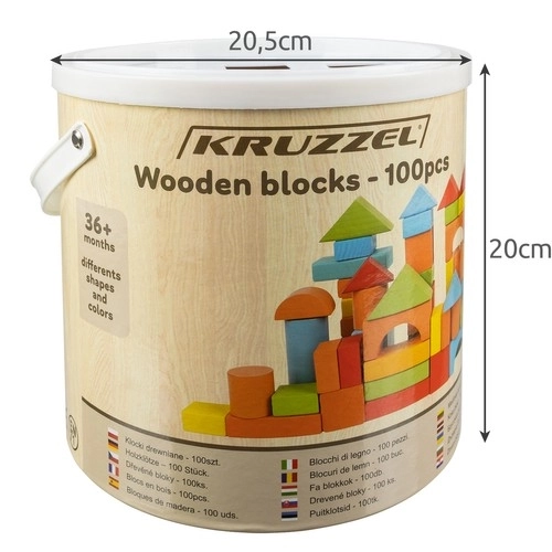 Lesene kocke - 100 kos. Kruzzel 22666