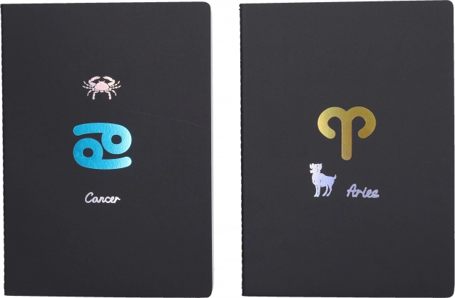 Vezan črtasti zvezek Zodiac 18,5 × 25,5 cm