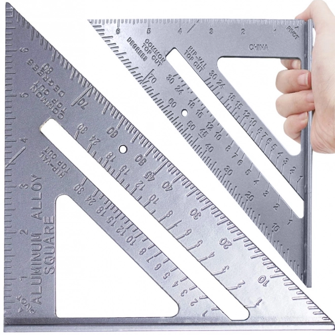 Aluminijast kotnik z graviranimi oznakami 180 mm