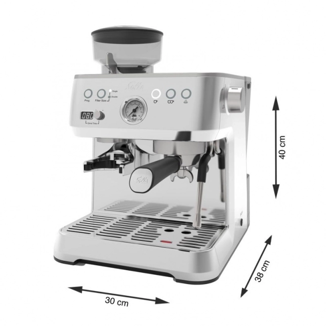 Espresso kavni aparat Solis Grind & Infuse Perfetta srebrn