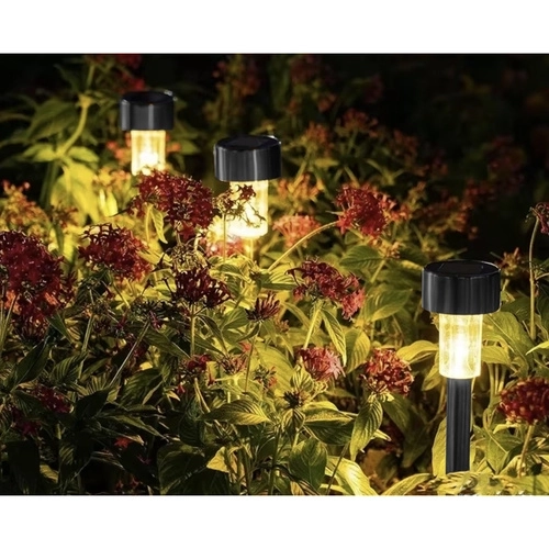 Sončne vrtne svetilke LED - set 10, za zamašitev, vodoodporne, topla bela svetloba