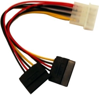 Napajalni kabel MOLEX na 2× SATA, 0,15 m
