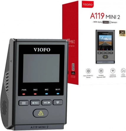 Avtokamera Viofo A119 Mini 2 z 2K ločljivostjo, WiFi in GPS