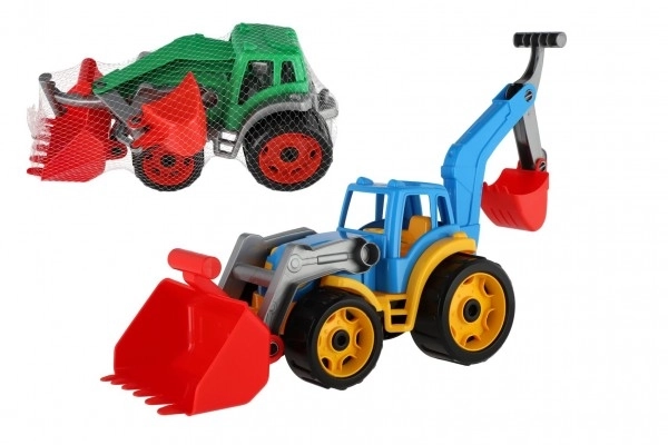 Traktor z žlico in bagrom