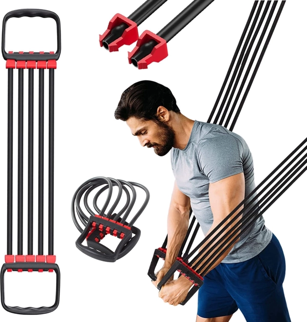 Vadbeni ekspanzer s 5 uporovnimi gumami za fitnes