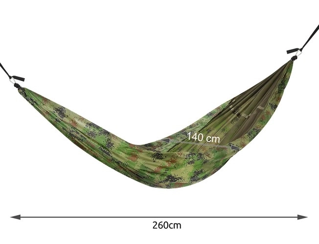 Turistična viseča mreža Santiago Army - 260 x 140 cm