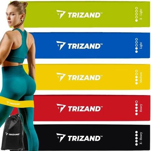 Set gum za vadbo - 5 kosov Trizand 21955
