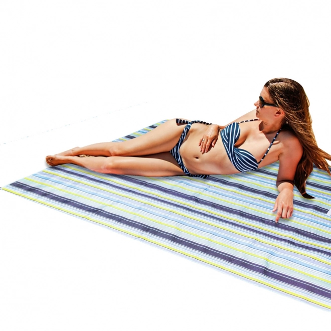 Plaža Piknik Odeja 200x200cm Modra