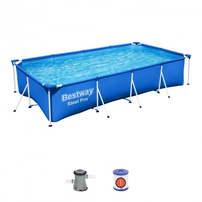 Bazén na kovinski strukturi Bestway Steel Pro 400 x 211 x 81 cm