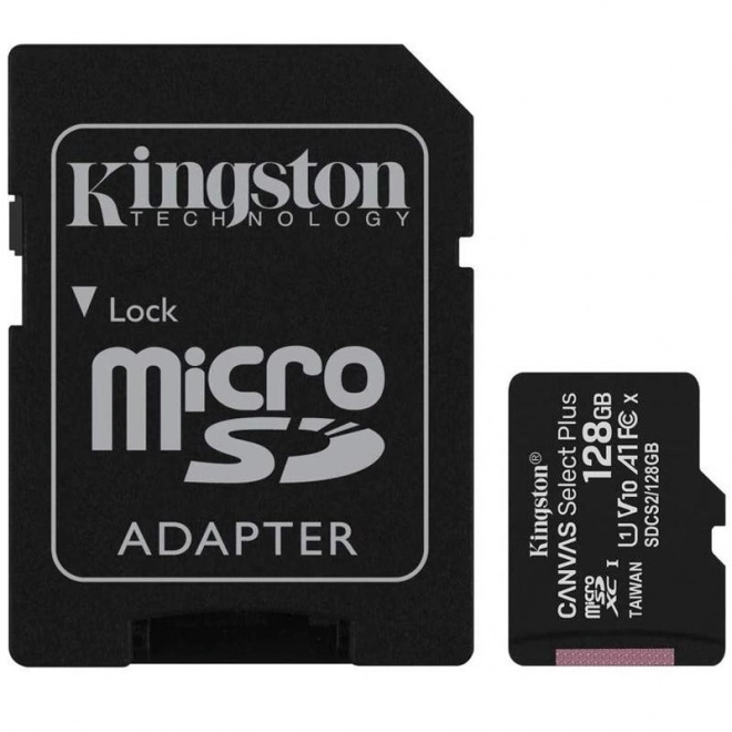 Pomnilniška kartica MicroSD 128GB Canvas Select Plus 100MB/s adapter