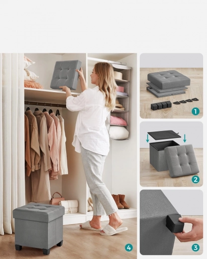 Foldable storage space 37 L