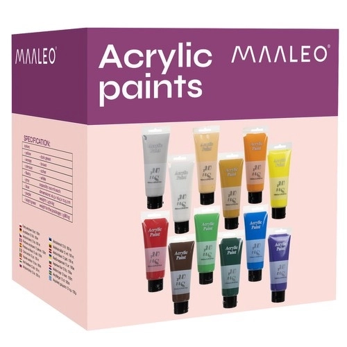 Akrilne barve 12 kom. 100 ml Maaleo 20424