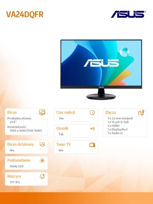 Monitor VA24DQFR IPS 24 palcev